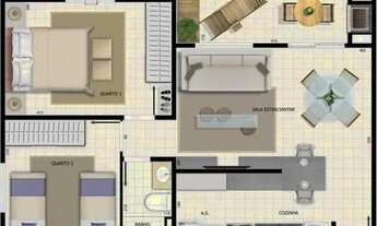 Imagem 2: Apartamento 2 qtos. Nascente. Recanto Praças 2