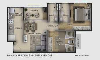 Imagem 3: Lindo Apartamento 2 quartos Ponta Negra