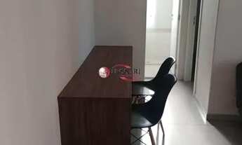 Imagem 4: Locação - Sala com sacada, cozinha planejada, área de serviço, 1 dormitório com armário em