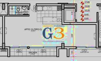 Imagem 4: Apartamento com 1 dormitório, 53 m² - venda por R$ 310.000,00 ou aluguel por R$ 2.230,00/m