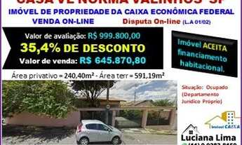 Imagem 1: Valinhos - Casa Padrão - <br> Vila Norma