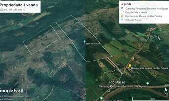 Imagem 2: Fazenda em Nobres com cachoeiras e área de pastagens