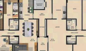 Imagem 6: Lançamento 140 Metros em Apipulcos, 4 Quartos sendo 2 Suítes, Varanda Gourmet