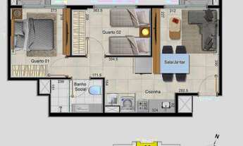 Imagem 11: Apartamento para venda possui 68 metros quadrados com 3 quartos em Samambaia Norte - Brasí