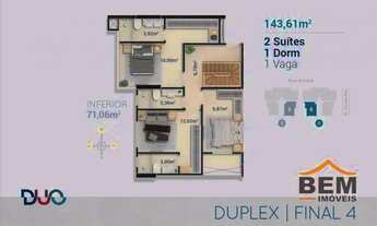 Imagem 6: Apartamento com 2 dormitórios à venda, 143 m² por R$ 1.320.929,00 - Balneário Santa Clara