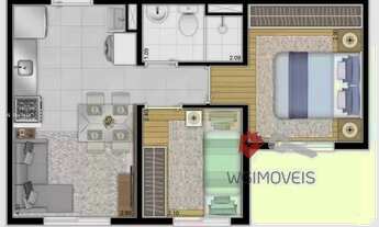 Imagem 2: Apartamento para Venda em São Paulo, Jardim Planalto, 2 dormitórios, 1 banheiro