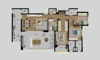 Imagem 2: Apartamento para venda tem 136 metros quadrados com 4 quartos em Vila Anastácio - São Paul