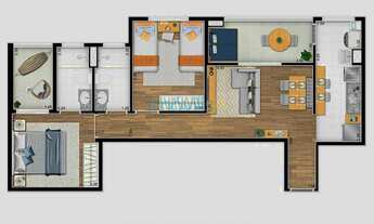 Imagem 3: Apartamentos à venda - 2 e 3 dorms - 69 a 109 m² - Syrah Residence - Bosque Flamboyant - T