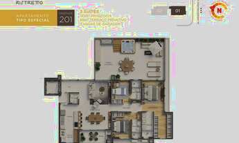 Imagem 4: APARTAMENTO com 3 dormitórios à venda com 499.26m² por R$ 2.233.020,00 no bairro Bigorrilh