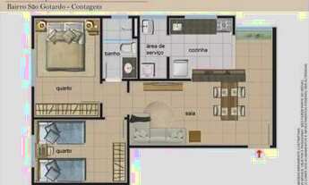Imagem 7: Apartamento à venda, 2 quartos, 1 vaga, São Gotardo - Contagem/MG