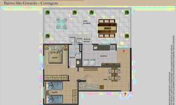 Imagem 5: Apartamento à venda, 2 quartos, 1 vaga, São Gotardo - Contagem/MG