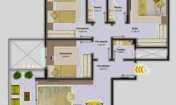 Imagem 2: Apartamento para venda tem 95 metros quadrados com 3 quartos em Itacorubi - Florianópolis