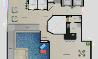 Imagem 5: Apartamento de 3 quartos, sendo 03 suítes, 99,83M², 02 vagas de garagem à venda na Praia d