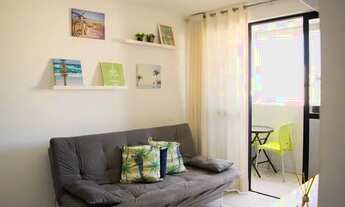 Imagem 5: Quarto e sala totalmente mobiliado próximo a praia