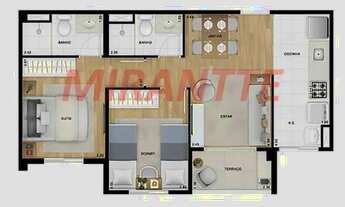 Imagem: Apartamento de 49m² com 2 quartos em Vila