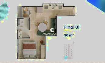 Imagem 3: Centro - Apartamento 1 quarto à venda na Anuar Donato