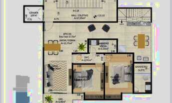 Imagem 2: Cobertura com 3 dormitórios à venda, 115 m² por R$ 499.000 - Francisco Bernardino - Juiz d