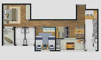 Imagem 6: Apartamentos à venda - 2 e 3 dorms - 69 a 109 m² - Syrah Residence - Bosque Flamboyant - T