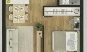 Imagem 3: Apartamento à venda em Bom Fim com 34 m², 1 quarto, 1 vaga