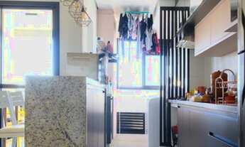 Imagem 7: Concept Palhano - Planta de 81 m² - Varanda com Churrasqueira