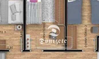 Imagem 3: Sobrado com 3 dormitórios à venda, 94 m² por R$ 680.000,00 - Parque das Nações - Santo And