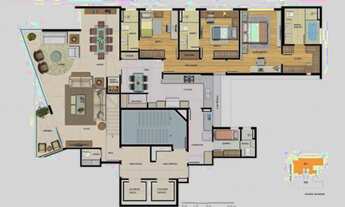Imagem 4: Apartamento de 4 quartos, 2 suítes, 2 semi suítes, 1 sala 1 varanda 4 vagas, 6 banhos, à