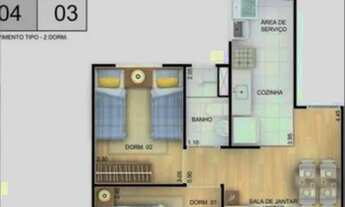 Imagem: Apartamento para venda tem 62 metros quadrados