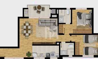 Imagem 3: Apartamento com 2 dormitórios à venda, 71 m² por R$ 447.372,00 - Novo Mundo - Curitiba/PR