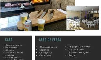 Imagem 6: Área de festa com piscina aquecida e casa de temporada