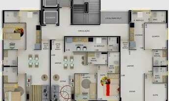 Imagem 3: 2 Quartos | 58m² | Casa Amarela