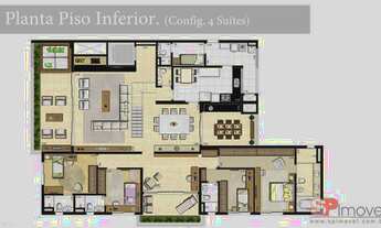 Imagem 4: Cobertura com 3 dormitórios à venda, 500 m² por R$ 7.950.000 - Campo Belo - São Paulo/SP