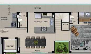 Imagem 4: Cobertura Top House com 3 suites e 4 vagas em Lourdes