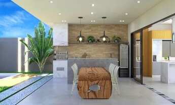 Imagem 6: Casa en construção à venda com 03 suítes, espaço gourmet e piscina, previsão de entrega fe