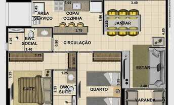 Imagem 4: Apartamento para venda tem 55 metros quadrados com 2 quartos em Torreão - Recife