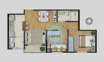 Imagem 2: Apartamento com 2 dormitórios à venda, 48 a 50m² a partir de R$ 385.800 - Santa Teresinha