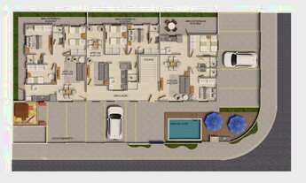 Imagem 6: Apartamento com 02 quartos, 57,29m², prédio com área de lazer, no Cristo. Documentação inc
