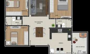 Imagem 7: Requintado lançamento no Novo Eldorado. Localização privilegiada, a passos da João César!