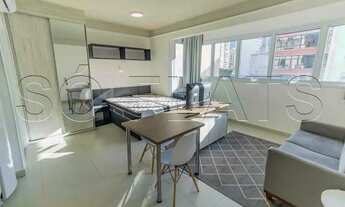 Imagem: Flat todo mobiliado com 26m², cozinha completa