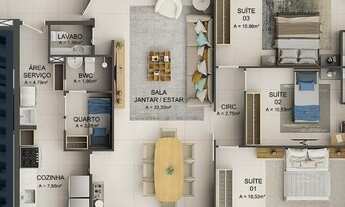 Imagem 7: Lançamento na Península, 3 e 4 Suítes, 3 Vagas, Marina Península