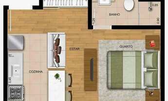 Imagem 3: Apartamento para Venda em São Paulo, Pauliceia, 1 dormitório, 1 banheiro