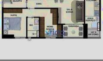 Imagem 2: Apartamento em construção com 3 dormitórios, sendo uma suíte, à venda, 63 m² por R$ 667.45