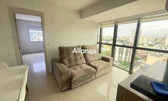 Imagem 3: Apartamento para locação SEMI MOBILIADO com 1 dormitório, churrasqueira, 1 vaga carro cobe