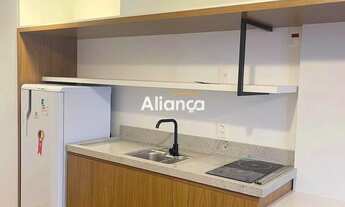 Imagem 4: Studio totalmente mobiliado de 1 dormitório, living, cozinha, 1 banheiro e 1 vaga de garag