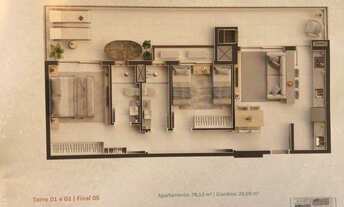 Imagem 7: Apartamento para venda possui 78 metros quadrados com 2 quartos