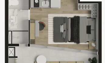 Imagem 6: APARTAMENTO com 1 dormitório à venda por R$ 922.474,54 no bairro Batel - CURITIBA / PR