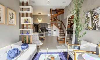 Imagem 5: Cobertura com 3 dormitórios, duplex finamente decorada, toda mobiliada no bairro Jardim Eu