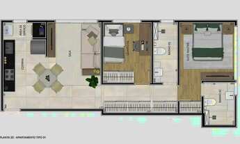 Imagem 3: Apartamento à venda no Travessia com 2 quartos e 63m²