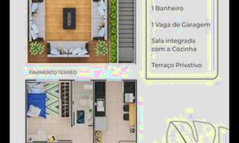 Imagem 2: Casa de condomínio sobrado para venda tem 57 metros quadrados com 2 quartos
