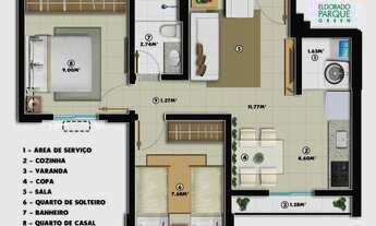 Imagem 4: Apartamento com 2 Quartos à Venda, Parque Oeste Industrial, Goiânia, 47 m2 por R$ 220.000