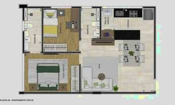 Imagem 4: Apartamento à venda no Travessia com 2 quartos e 63m²